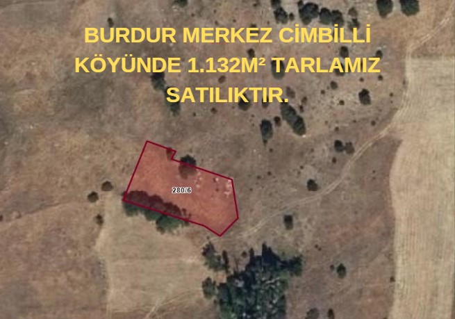 BURDUR MERKEZ CİMBİLLİ KÖYÜNDE 1.132M² TARLAMIZ SATILIKTIR. - BURDUR MERKEZ fotoğraf 5